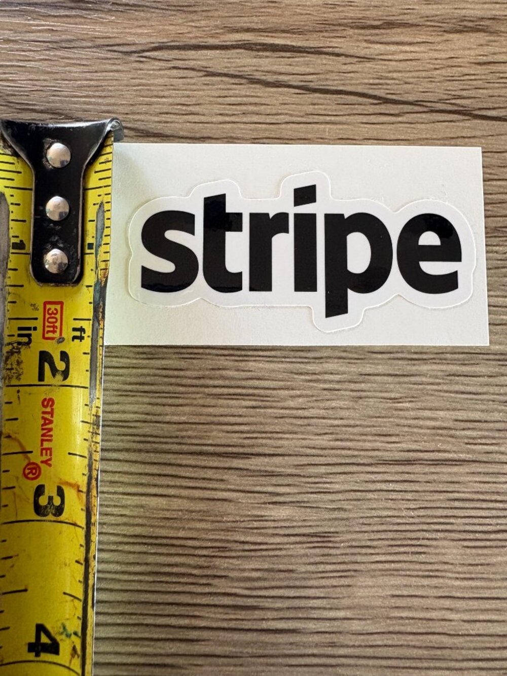 Set of Four Stripe Logo Peel and Stick Stickers